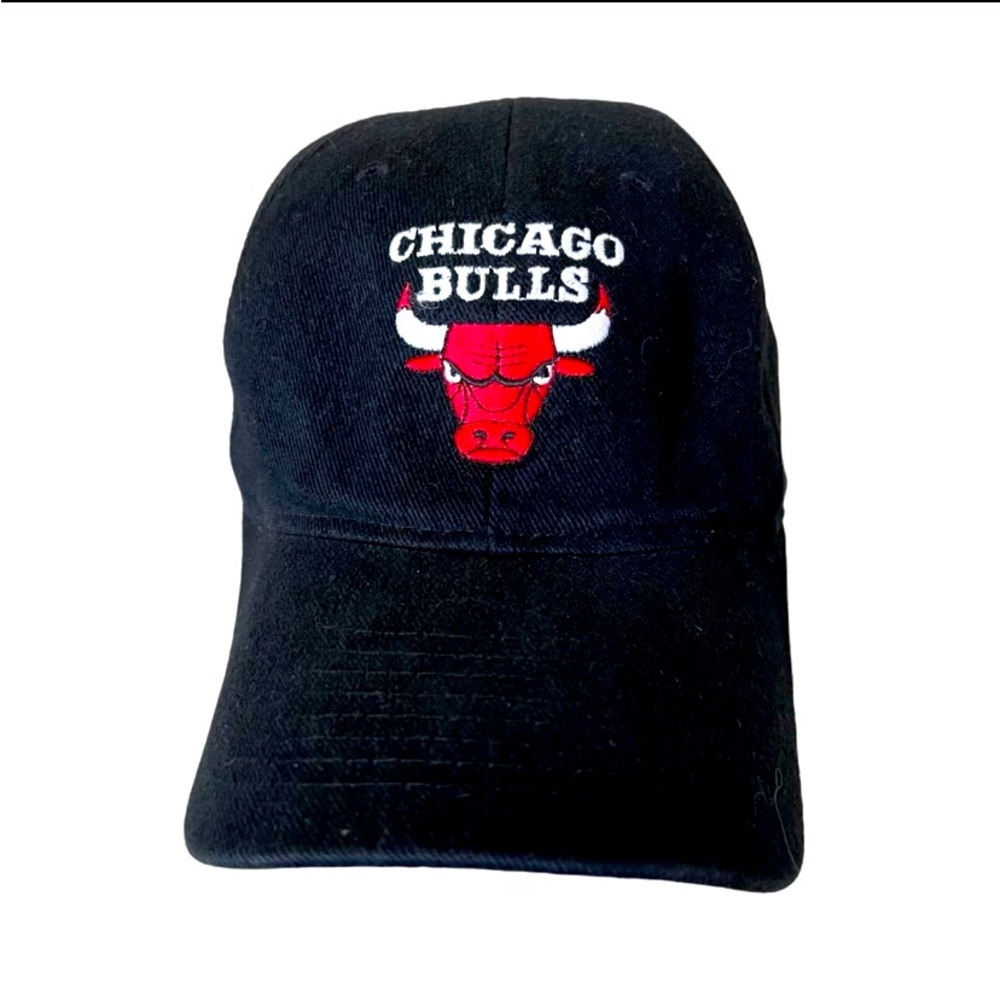 Vintage Chicago Bulls Strapback Hat 1990’s One Size Fits All Logo Seven …